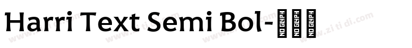 Harri Text Semi Bol字体转换